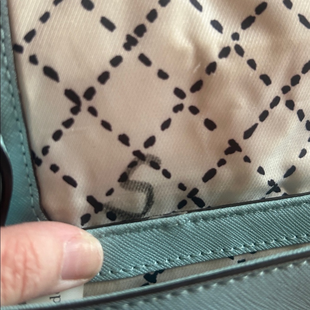 Kate Spade Newbury Lane turnlock crossbody Hydrangea blue saffiano leather chic - Picture 4 of 11